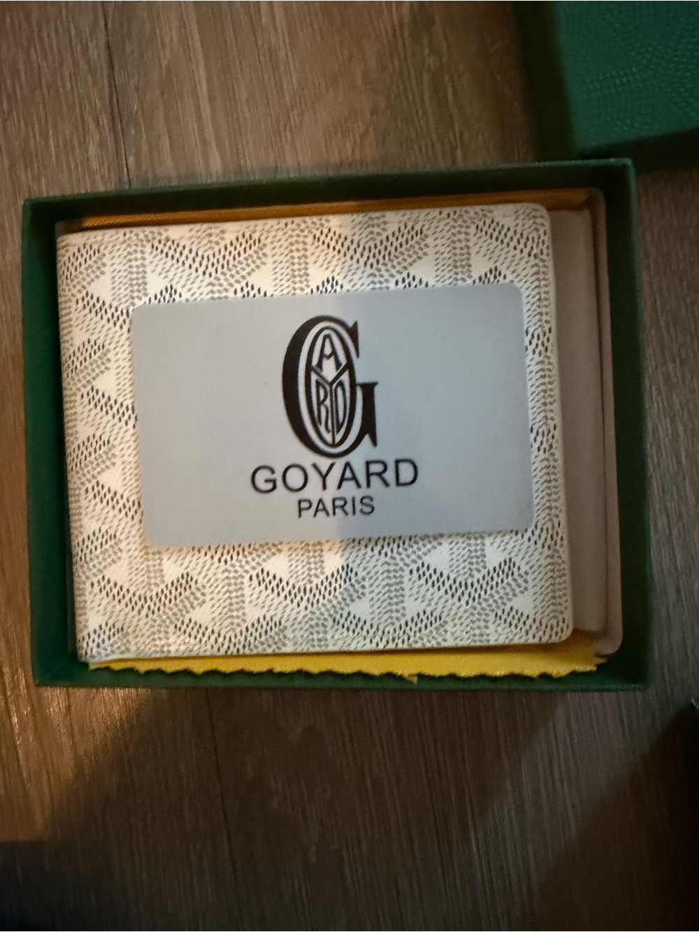 Goyard White Men’s Card & Key Holder